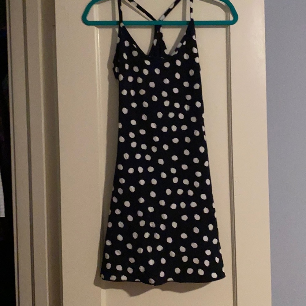 Outdoor Voices exercise dress black polka dot xs